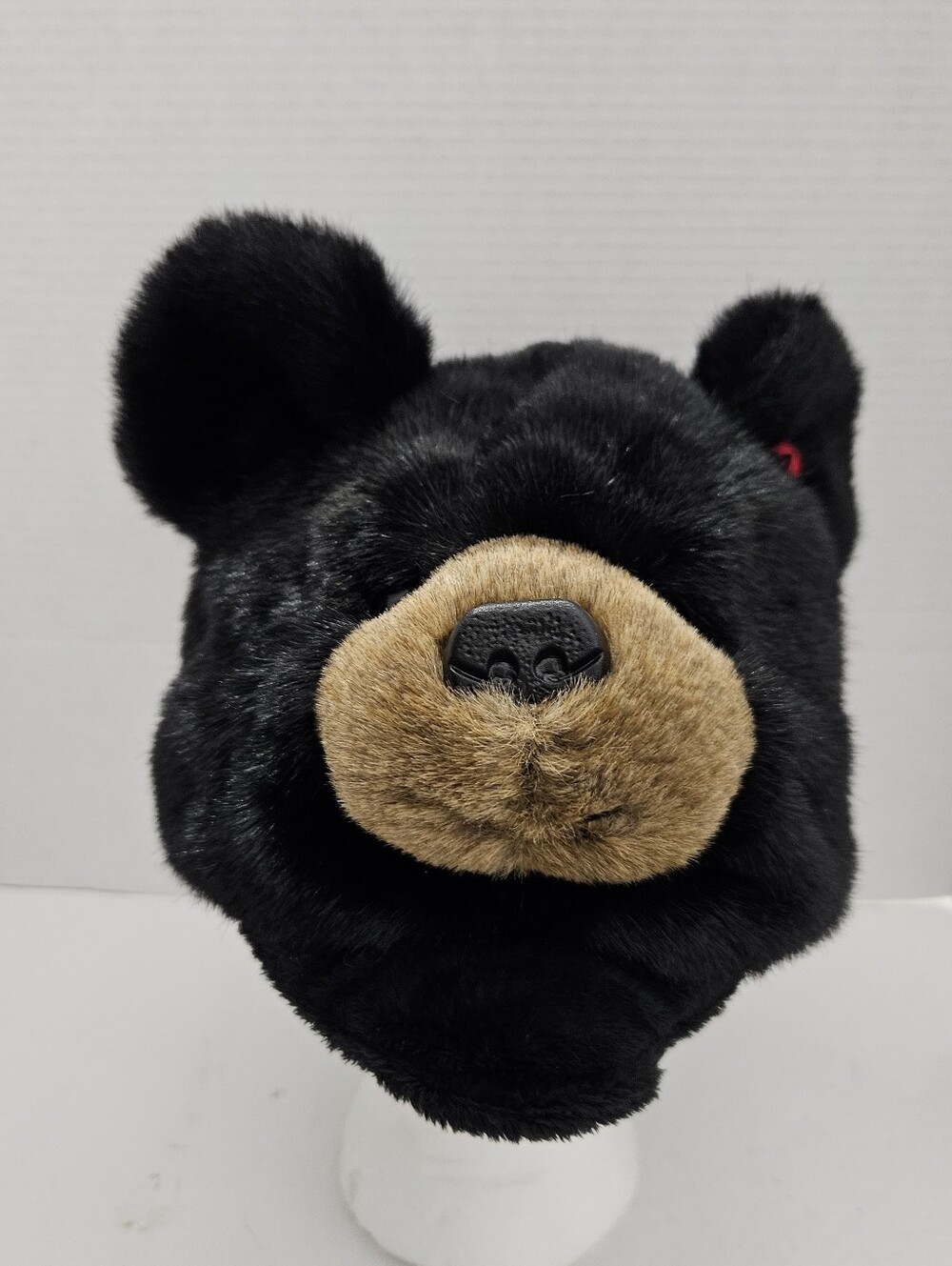 Vintage Black Bear Plush Mascot Hat Halloween Costume Cap